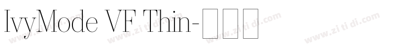 IvyMode VF Thin字体转换